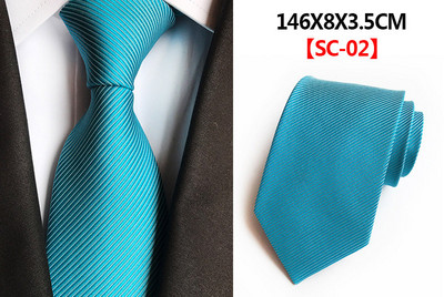 Új csíkos selyem nyakkendő 8 cm luxus Paisley nyakkendő Red Bule lila poliészter nyakkendő férfiaknak Formális üzleti esküvői parti nyakkendő