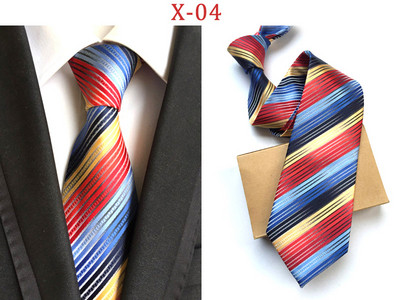 Új csíkos selyem nyakkendő 8 cm luxus Paisley nyakkendő Red Bule lila poliészter nyakkendő férfiaknak Formális üzleti esküvői parti nyakkendő