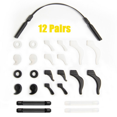 Libisemisvastased silikoonprillid Kõrvakonksud Lastele ja Täiskasvanutele Ümmargused käepidemed Prillid Sport Temple Tips Pehme kõrvakonks