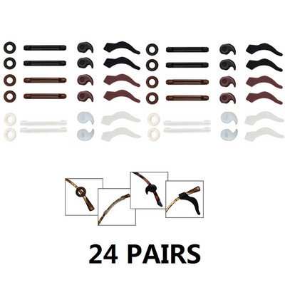 Libisemisvastased silikoonprillid Kõrvakonksud Lastele ja Täiskasvanutele Ümmargused käepidemed Prillid Sport Temple Tips Pehme kõrvakonks