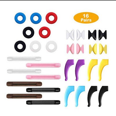 Libisemisvastased silikoonprillid Kõrvakonksud Lastele ja Täiskasvanutele Ümmargused käepidemed Prillid Sport Temple Tips Pehme kõrvakonks