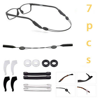 Libisemisvastased silikoonprillid Kõrvakonksud Lastele ja Täiskasvanutele Ümmargused käepidemed Prillid Sport Temple Tips Pehme kõrvakonks