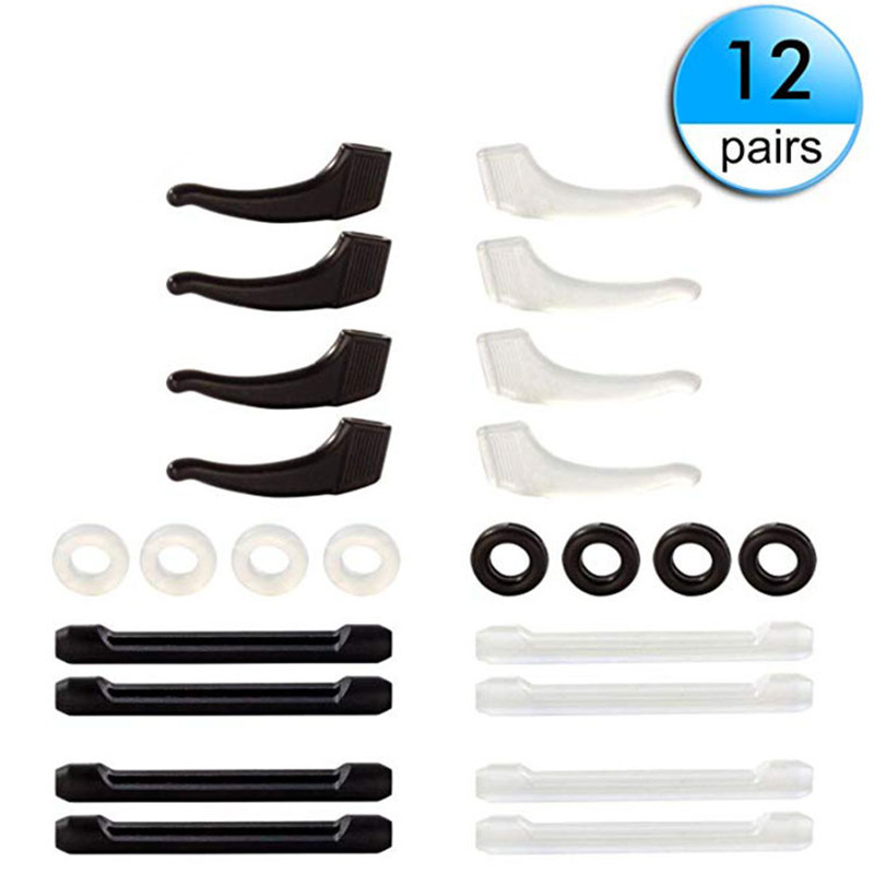 Libisemisvastased silikoonprillid Kõrvakonksud Lastele ja Täiskasvanutele Ümmargused käepidemed Prillid Sport Temple Tips Pehme kõrvakonks