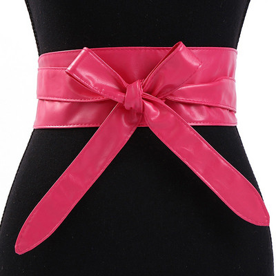 Női fűzős öv Új, csokorkötős övek nőknek, hosszabb kötésű derékpánt nyakkendők Csokor Női ruha Dekoráció Divat Pu széles öv