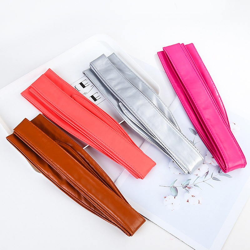 Női fűzős öv Új, csokorkötős övek nőknek, hosszabb kötésű derékpánt nyakkendők Csokor Női ruha Dekoráció Divat Pu széles öv