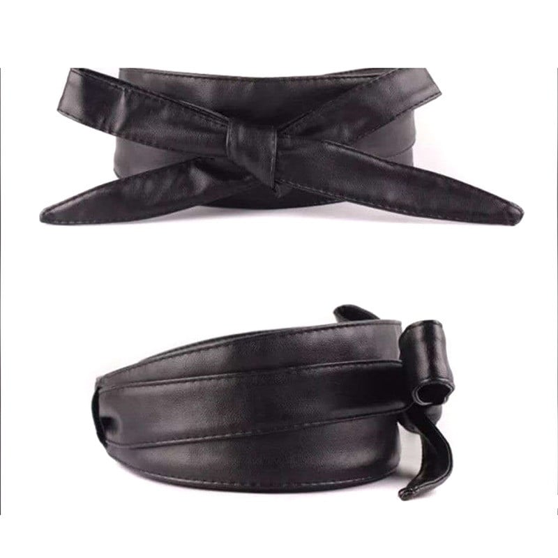 Női fűzős öv Új, csokorkötős övek nőknek, hosszabb kötésű derékpánt nyakkendők Csokor Női ruha Dekoráció Divat Pu széles öv