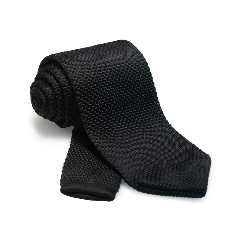 New Style Fashion Férfi egyszínű nyakkendő 8 cm Kötött nyakkendők Pamut nyakkendők Férfi Üzleti Esküvői Cravat Kiegészítők ajándék