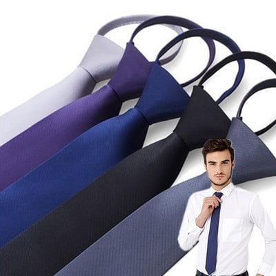 Férfi luxus nemes nyakkendő esküvői partyra Üzleti formális öltönyök Divat Kényelmes előre megkötött cipzáras nyakkendők Keskeny nyakkendő Ajándékok
