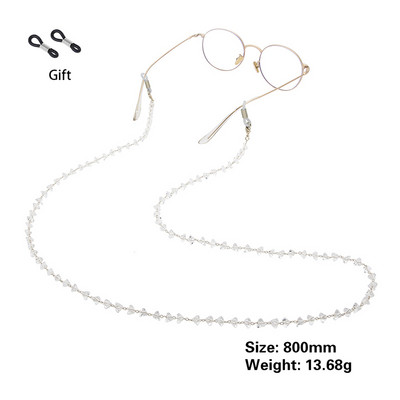 Teamer kristálygyöngyös szemüveglánc női divatos zsinór Arany színű fém napszemüveg láncok szíj zsinór lógó nyaktartó