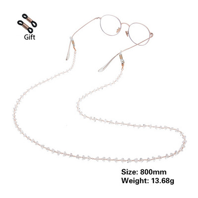 Teamer kristálygyöngyös szemüveglánc női divatos zsinór Arany színű fém napszemüveg láncok szíj zsinór lógó nyaktartó