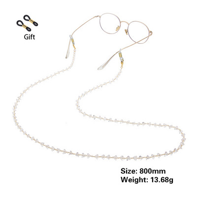 Teamer kristálygyöngyös szemüveglánc női divatos zsinór Arany színű fém napszemüveg láncok szíj zsinór lógó nyaktartó
