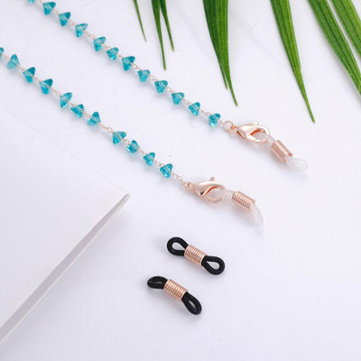 Teamer kristálygyöngyös szemüveglánc női divatos zsinór Arany színű fém napszemüveg láncok szíj zsinór lógó nyaktartó