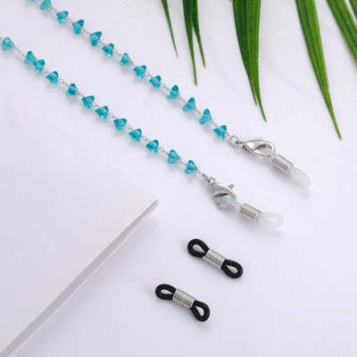 Teamer kristálygyöngyös szemüveglánc női divatos zsinór Arany színű fém napszemüveg láncok szíj zsinór lógó nyaktartó