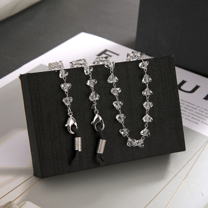 Teamer kristálygyöngyös szemüveglánc női divatos zsinór Arany színű fém napszemüveg láncok szíj zsinór lógó nyaktartó