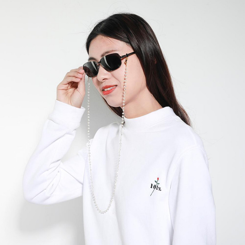 Teamer kristálygyöngyös szemüveglánc női divatos zsinór Arany színű fém napszemüveg láncok szíj zsinór lógó nyaktartó