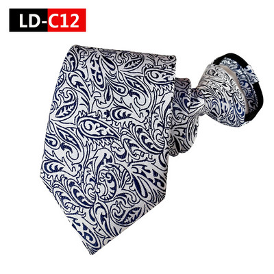 8 cm-es férfi divat lusta cipzáras előre megkötött nyakkendő Paisley virágos kockás csíkos pontok nyakkendők úri parti ruha esküvői nyakkendő