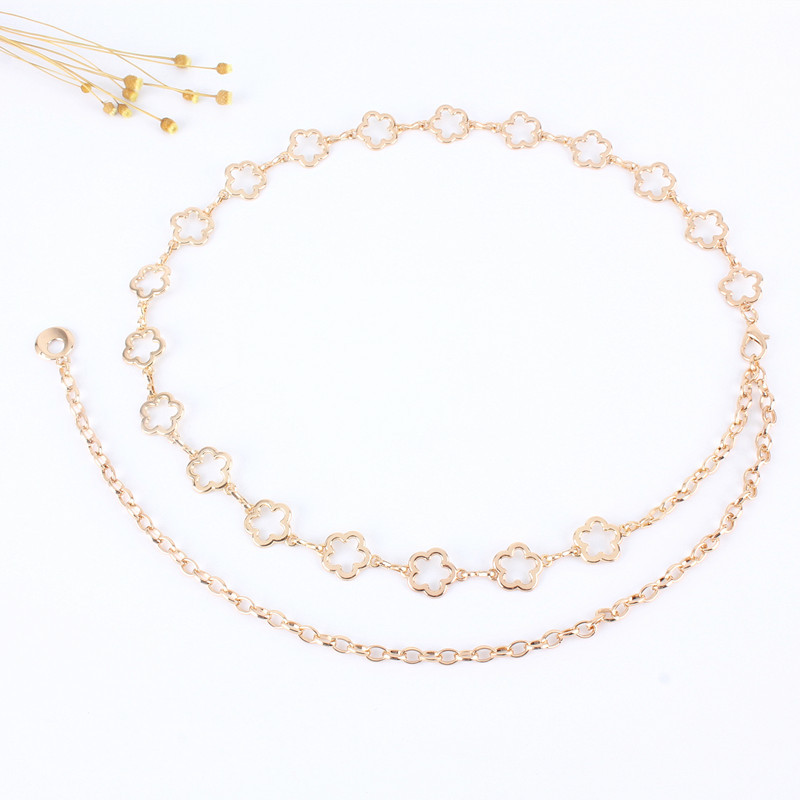 Fém Blets Női Egyszerű Vintage Ezüst Arany Hip Hop Tervező Divat Derék Lánc Dekorációs Ruha Női Szíj