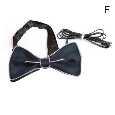 Világító csokornyakkendő LED világító férfi csokornyakkendő, divatos neonfény villogó táncpartihoz karácsonyi esti parti dekoráció