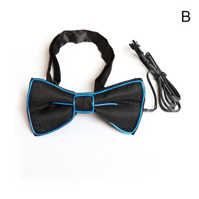 Világító csokornyakkendő LED világító férfi csokornyakkendő, divatos neonfény villogó táncpartihoz karácsonyi esti parti dekoráció