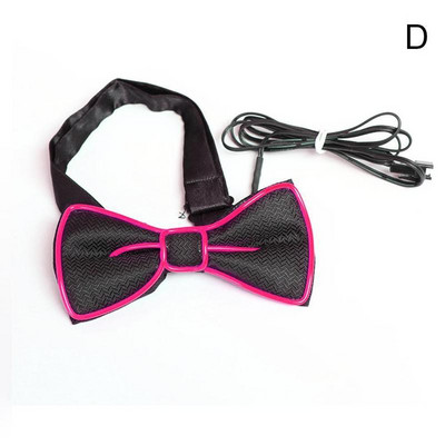 Világító csokornyakkendő LED világító férfi csokornyakkendő, divatos neonfény villogó táncpartihoz karácsonyi esti parti dekoráció