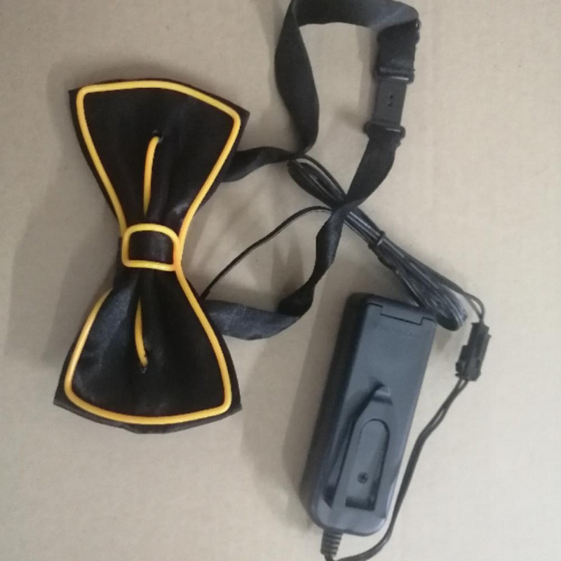 Világító csokornyakkendő LED világító férfi csokornyakkendő, divatos neonfény villogó táncpartihoz karácsonyi esti parti dekoráció