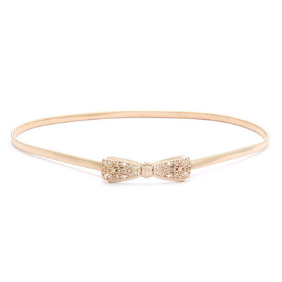 Elasztikus fém deréköv arany virágos levél alakú öv női tervezői ruhák sztreccs vékony pántos női állítható derékpánt