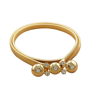 Elasztikus fém deréköv arany virágos levél alakú öv női tervezői ruhák sztreccs vékony pántos női állítható derékpánt