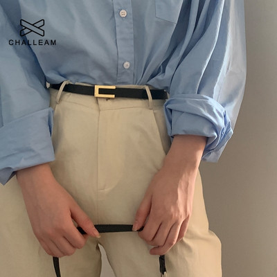 Női vékony öv divat női PU műbőr fekete arany ezüst fém csatos öltöny derék övek ruhákhoz női pánt 292