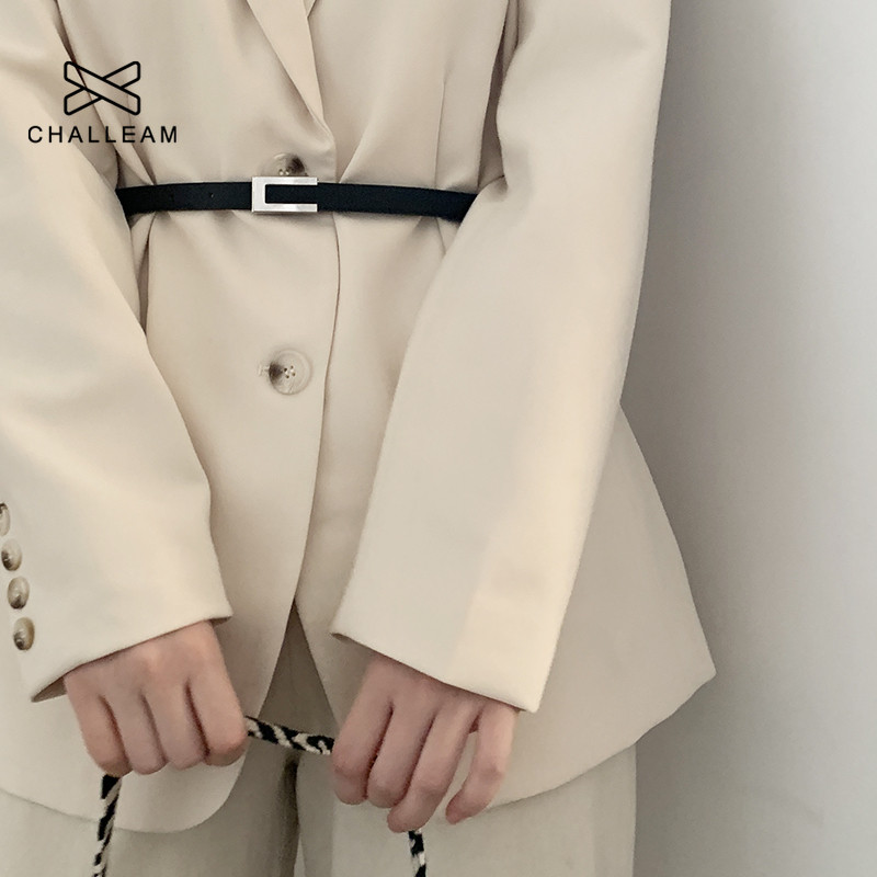 Női vékony öv divat női PU műbőr fekete arany ezüst fém csatos öltöny derék övek ruhákhoz női pánt 292