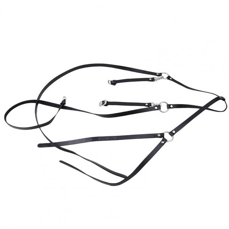 Gótikus kézzel készített PU bőr heveder Övek divatos műbőr ketrec mellény Mellkas alakformáló testszíj deréköv Cincher Harajuku