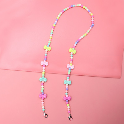 Divat akril akasztómaszk láncok nyaklánc színes gyerekek szemüvegek zsinór zsinór Diákmaszkok tartó kötélszíj lányoknak fiúknak