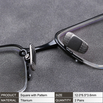 COLOUR_MAX titán orrpárnák, 12 mm-es vízcsepp-becsavarható szemüveg-orrpárnák