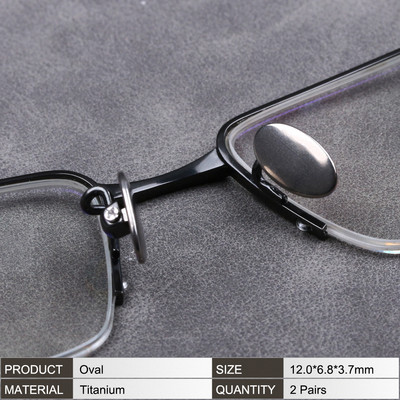 COLOUR_MAX titán orrpárnák, 12 mm-es vízcsepp-becsavarható szemüveg-orrpárnák