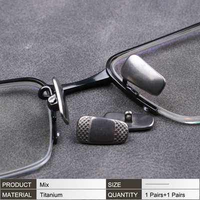 COLOUR_MAX titán orrpárnák, 12 mm-es vízcsepp-becsavarható szemüveg-orrpárnák