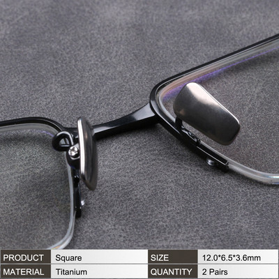 COLOUR_MAX titán orrpárnák, 12 mm-es vízcsepp-becsavarható szemüveg-orrpárnák