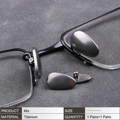 COLOUR_MAX titán orrpárnák, 12 mm-es vízcsepp-becsavarható szemüveg-orrpárnák