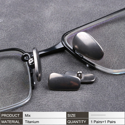 COLOUR_MAX titán orrpárnák, 12 mm-es vízcsepp-becsavarható szemüveg-orrpárnák