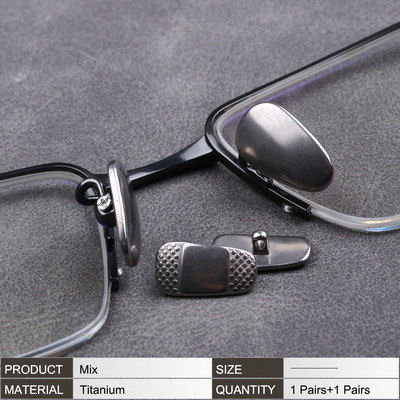 COLOUR_MAX titán orrpárnák, 12 mm-es vízcsepp-becsavarható szemüveg-orrpárnák