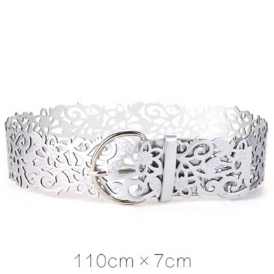 7 szín női nyakkendő széles üreges csatos pánt derékpánt deréköv