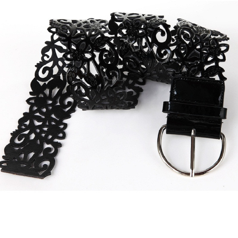 7 szín női nyakkendő széles üreges csatos pánt derékpánt deréköv