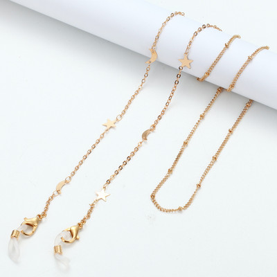 Divat Fém Szemüveglánc Arany Love Heart Napszemüveg Lánctartó Nyakpánt Arc-Maszk Zsinóros Szemüvegek Láncékszerek Női