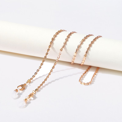 Divat Fém Szemüveglánc Arany Love Heart Napszemüveg Lánctartó Nyakpánt Arc-Maszk Zsinóros Szemüvegek Láncékszerek Női