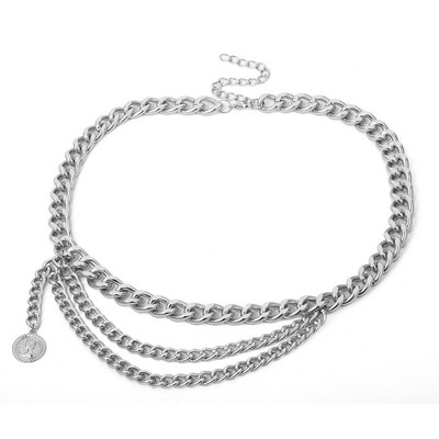 "Tassel" auksinis grandinės diržas moterims. Suknelių dizainerio prekės ženklo prabangus "Punk Fringe" sidabrinis juosmens diržas, moteriškas metalinis auksinis suknelių diržas 105