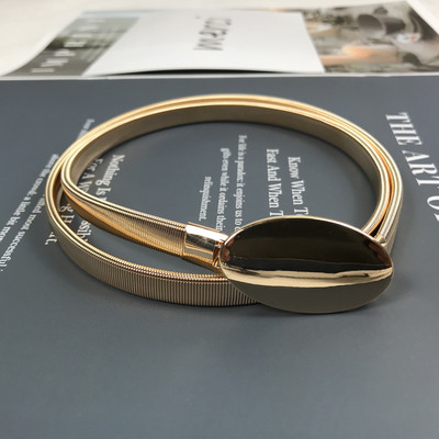 Elasztikus arany lánc öv női derék strassz övek női kiváló minőségű Easy Stretch strassz derékpánt gyöngy fém fűző