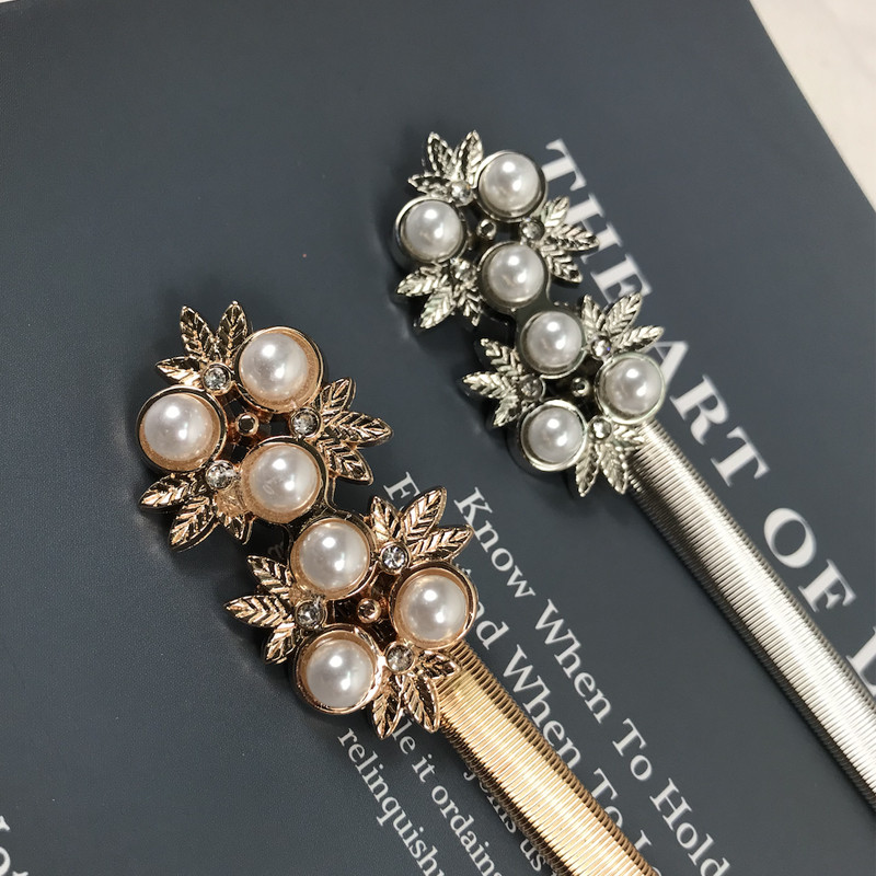 Elasztikus arany lánc öv női derék strassz övek női kiváló minőségű Easy Stretch strassz derékpánt gyöngy fém fűző