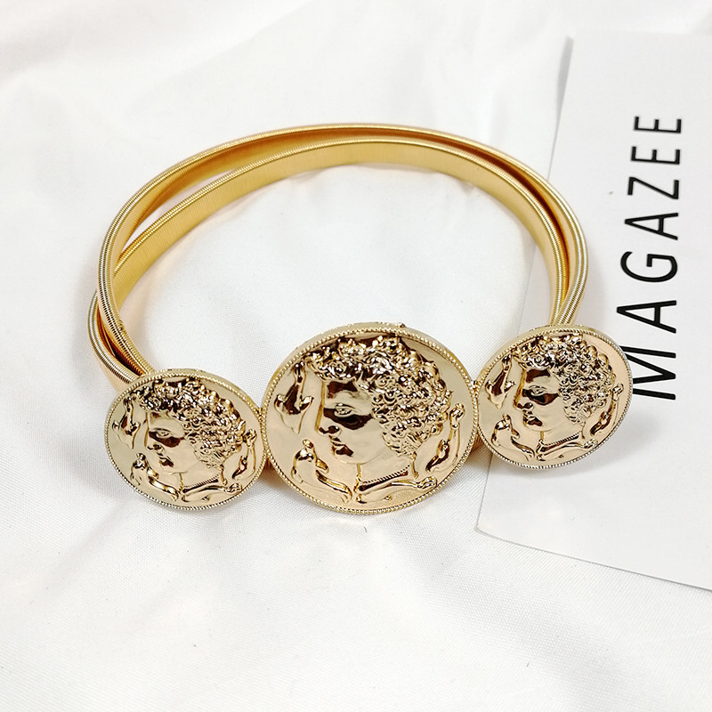 Elasztikus arany lánc öv női derék strassz övek női kiváló minőségű Easy Stretch strassz derékpánt gyöngy fém fűző