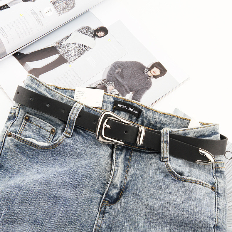 Vintage Boho fekete bőr deréköv nőknek Western női öv, Cowboy derékpánt