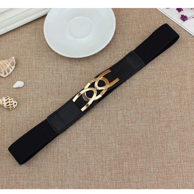 65 cm-es divatos női széles, rugalmas derékpántos fém csatos öv női derékpánt Cummerband pulóver kabát ruházati kiegészítők