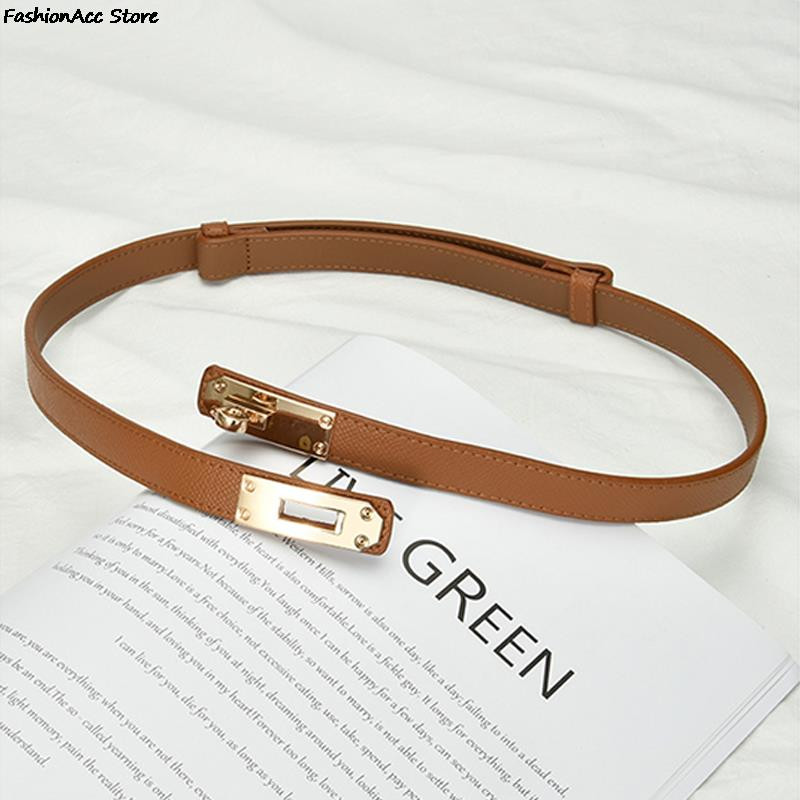 Odinis plonas diržas Moteriški madingi laisvalaikio aksesuarai Prabangaus dizaino juosta Gotikinė korėjietiška korsetas Reguliuojama metalinė sagtis