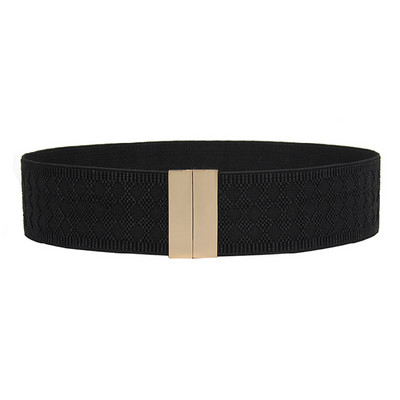 Széles rugalmas öv ruha Stretch derék öv női ruha kiegészítők derékpánt fűző derék fém csat